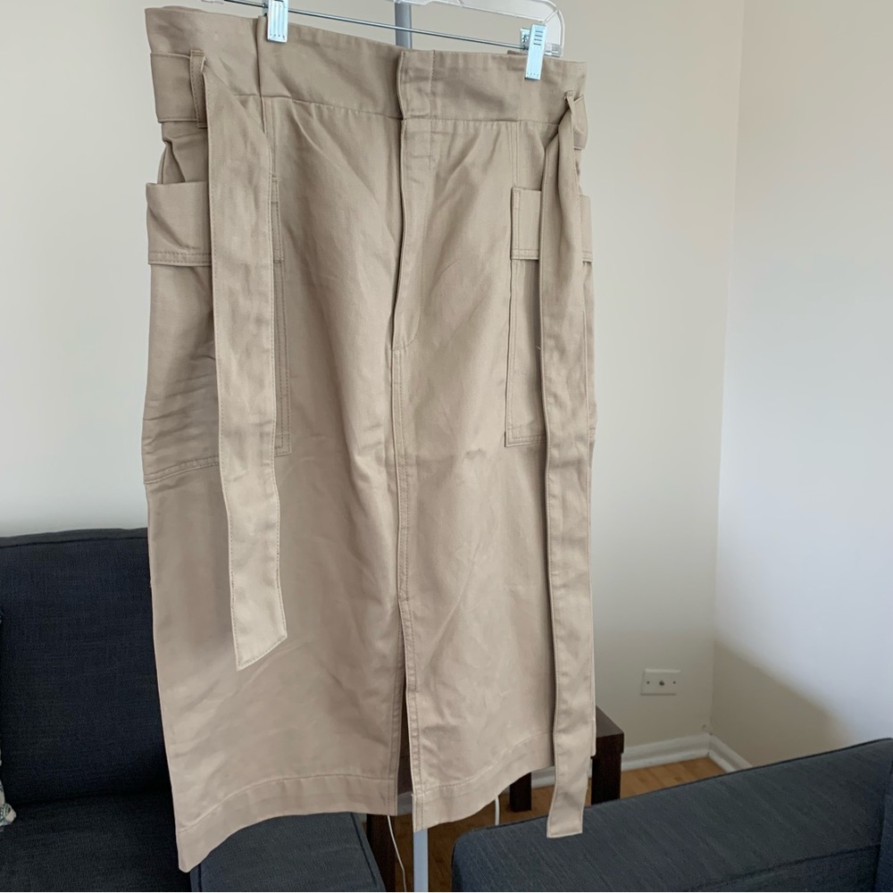 H & M Utility Front Slit High Waisted Skirt